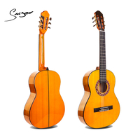 Smiger Guitarra Flamenca Madeira Maciça Artesanal Nylon Profissional