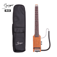 Smiger TR-22 Guitarra silenciosa portátil sem cabeça 