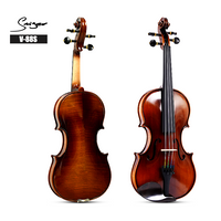 Violino de bordo sólido e topo sólido de abeto europeu de nível profissional: perfeito para apresentações