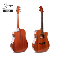 Guitarra acústica de madeira GN-25 Sapele 41 polegadas D Body Design